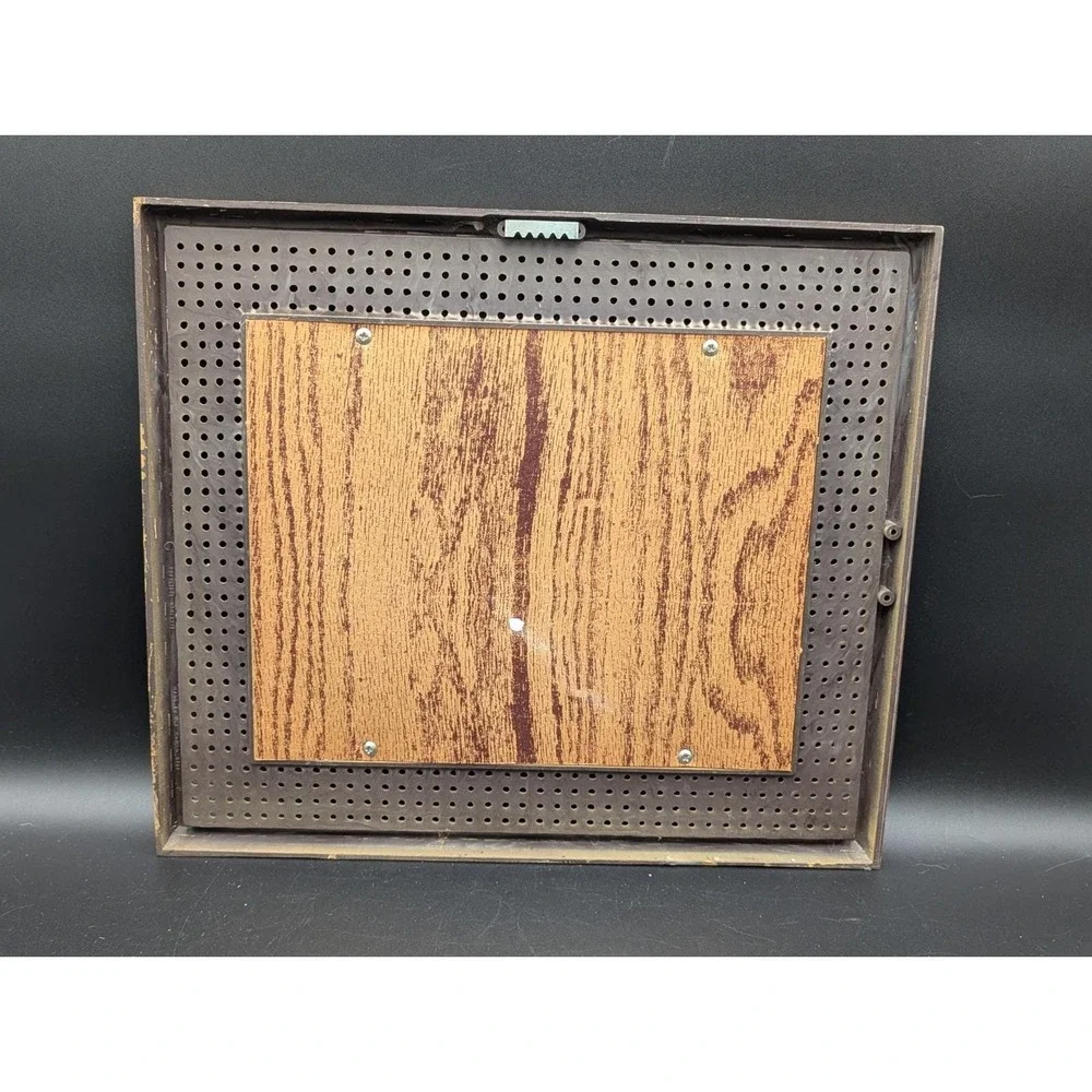 VTG Homco Brown Faux Wicker Latice Framed Art Claudessa Carter Summer Flowers